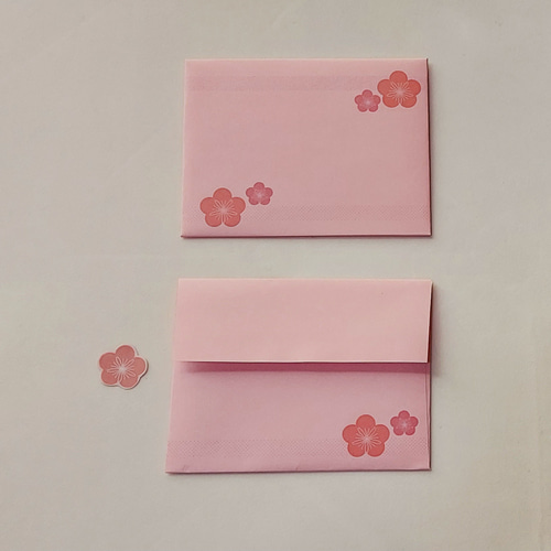 梅2～ミニ封筒＆シールセット2点～ ぽち袋・お年玉袋 Gallery TY  