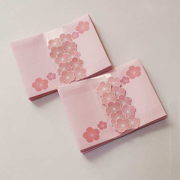 梅2～ミニ封筒＆シールセット2点～ ぽち袋・お年玉袋 Gallery TY  