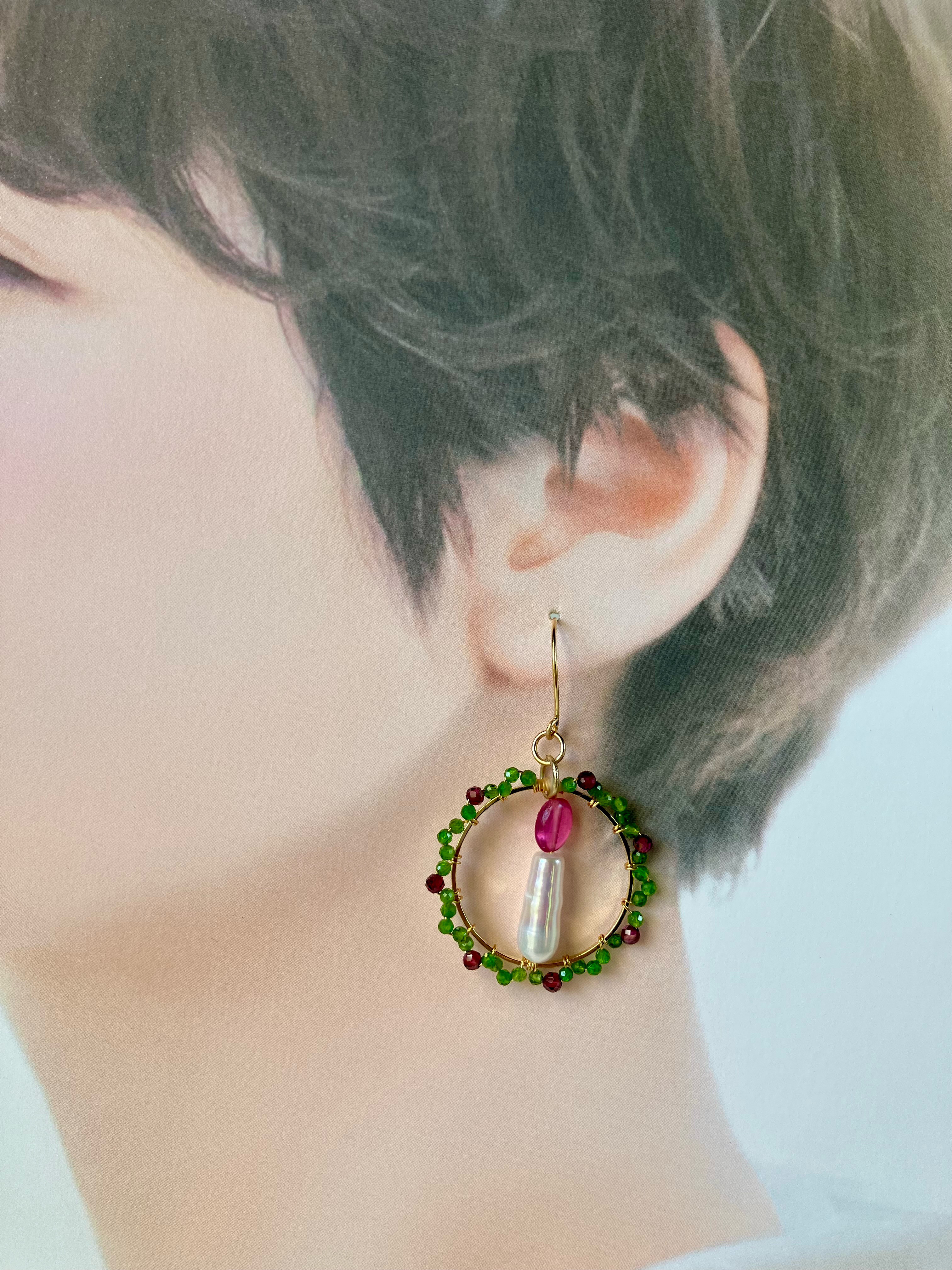 キャンドルフープピアス