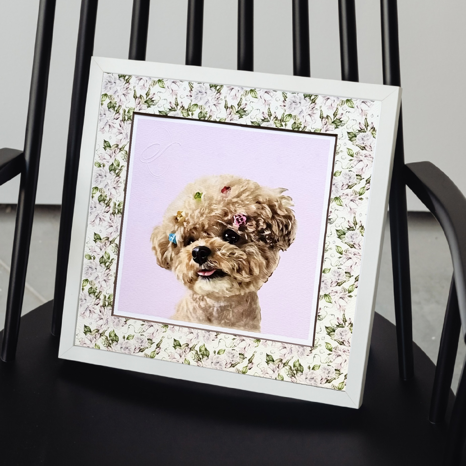 うちの子アート【似顔絵オーダー +マット台紙 +原画データ】ペットイラスト｜ペットアート｜ペット記念日｜ペット誕生日