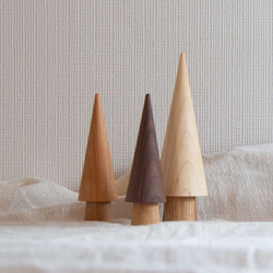 ろくろのツリー｜全６種類 木 オブジェ ナチュラル 無垢 北欧 韓国 インテリア 雑貨 木 置物 さんかく ツリー 4枚目の画像