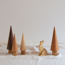 ろくろのツリー｜全６種類 木 オブジェ ナチュラル 無垢 北欧 韓国 インテリア 雑貨 木 置物 さんかく ツリー 7枚目の画像