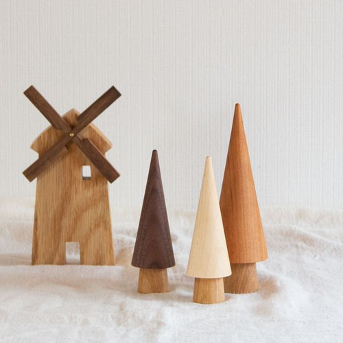 ろくろのツリー｜全6種類 木 オブジェ ナチュラル 無垢 北欧 韓国