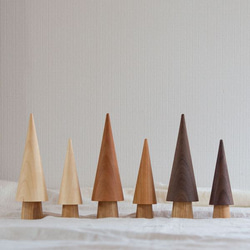 ろくろのツリー｜全６種類 木 オブジェ ナチュラル 無垢 北欧 韓国 インテリア 雑貨 木 置物 さんかく ツリー 9枚目の画像