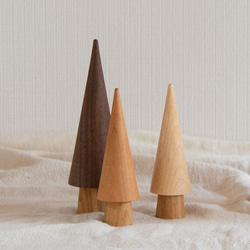 ろくろのツリー｜全６種類 木 オブジェ ナチュラル 無垢 北欧 韓国 インテリア 雑貨 木 置物 さんかく ツリー 6枚目の画像