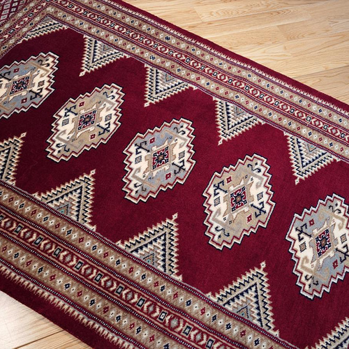 パキスタン絨毯 ハイクオリティ 玄関サイズ大 ソファー前 126x76cm