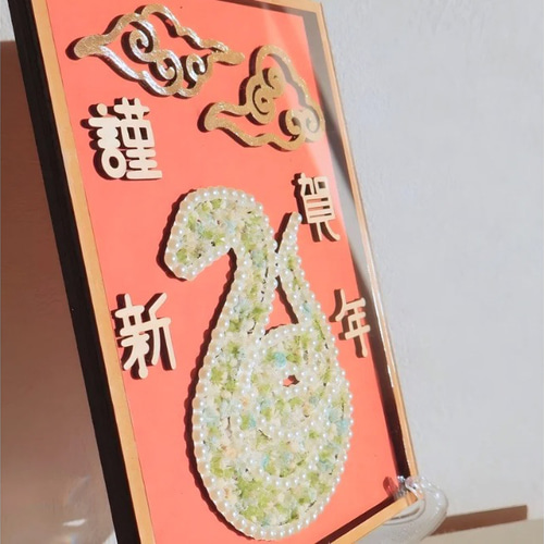 2024年秋冬新作 悠久の華蛇_お正月飾り｜お正月｜干支｜壁掛け｜新年 正月
