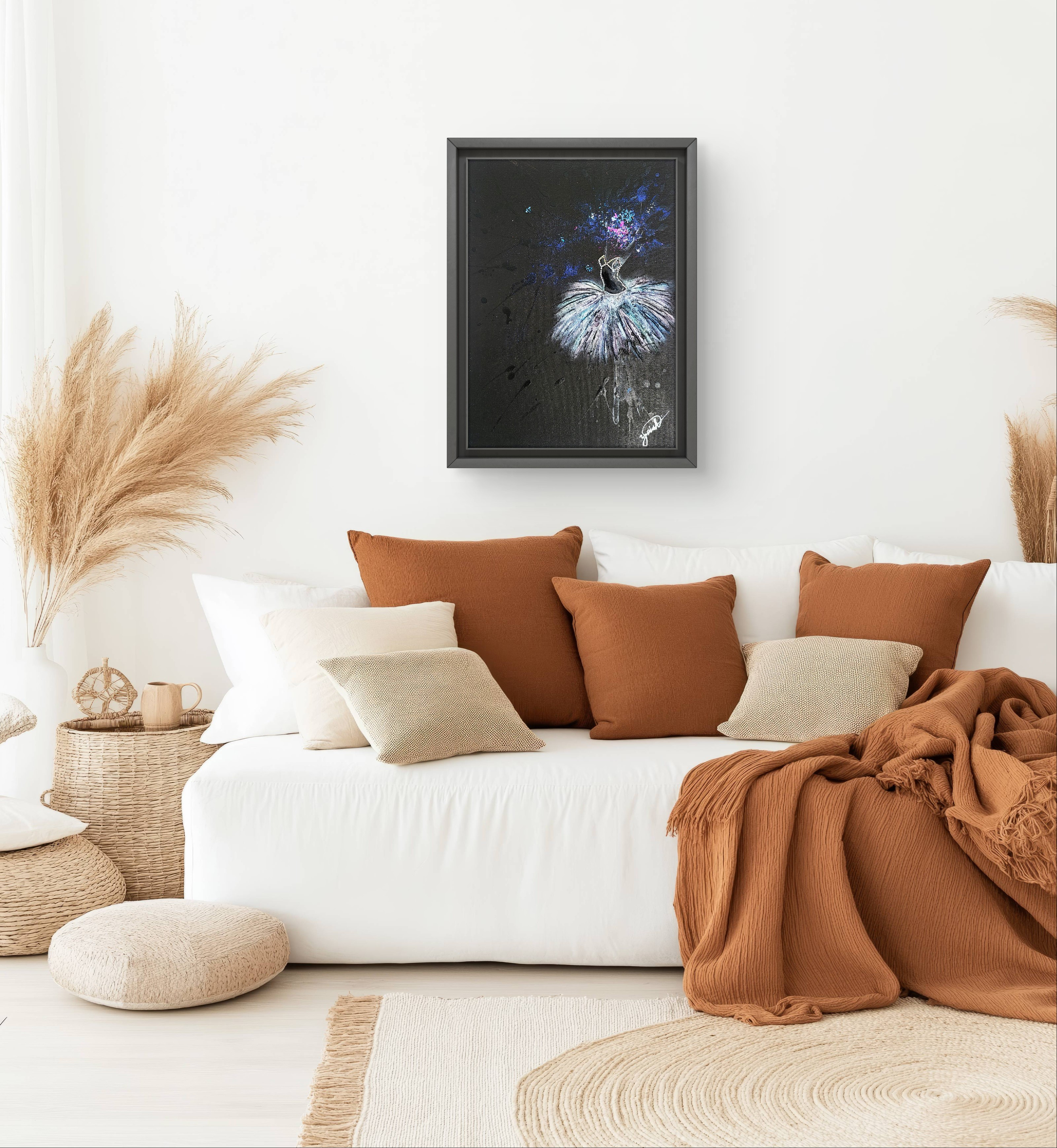 プリマの憂鬱 - 抽象画 キャンバス 33×24㎝ F4号 原画のみ 一点物