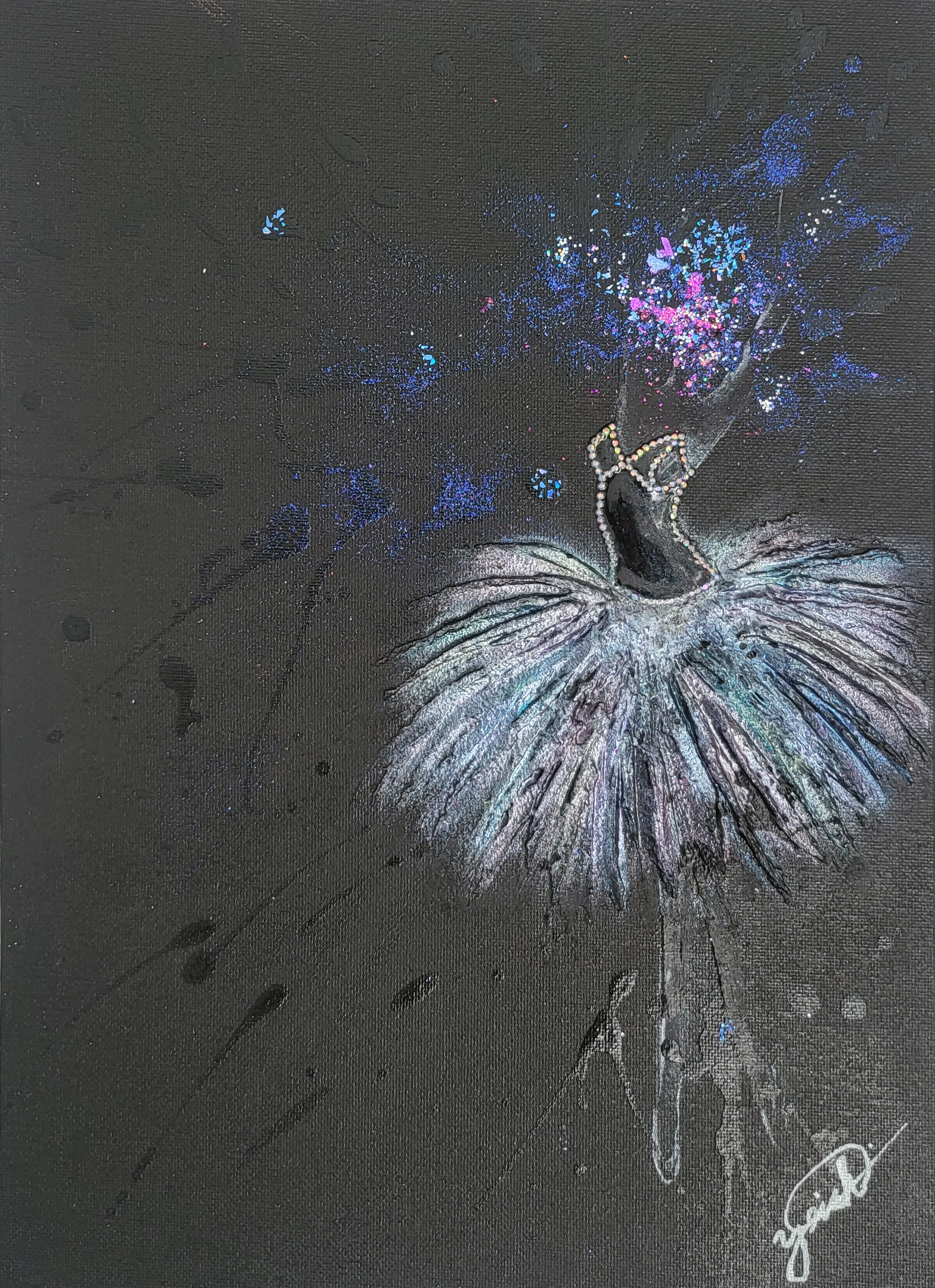 プリマの憂鬱 / 抽象画 キャンバス 33×24㎝ F4 原画1点のみ モダン プリマの憂鬱 - 抽象画 キャンバス 33×24㎝ F4号 原画のみ 一点