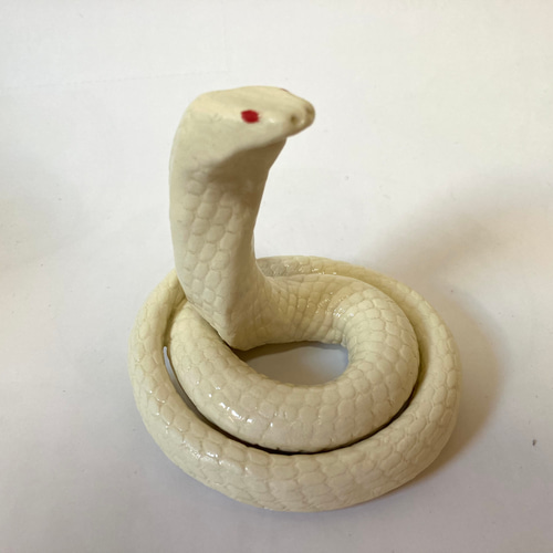 干支の置物2025 白蛇 中 上信楽土② その他インテリア雑貨 Lilyceramic