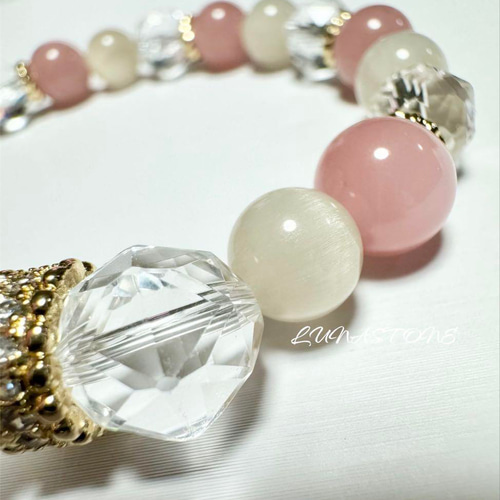 ホワイトサゲニティッククォーツ グァバクォーツ 水晶 デザインブレス 天然石 ホワイトサゲニティッククォーツ グァバクォーツ 水晶 デザイン