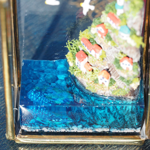夏の思い出　レジン　ジオラマ Yahoo!オークション - 夏の日の小さな漁港 ジオラマ レジン