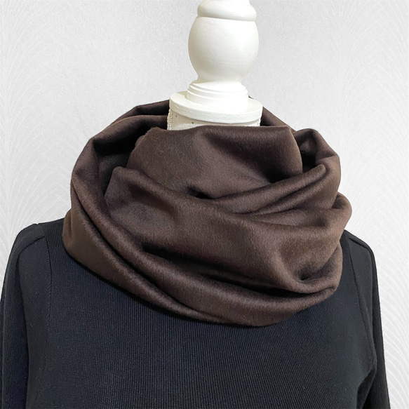 カシミヤウール◇ダークブラウン◇ 肌触り◎おすすめ品です♪ 2枚目の画像