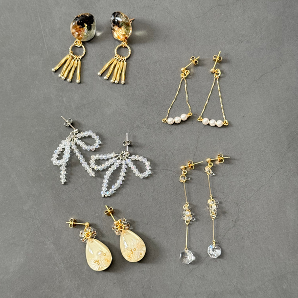 新春福袋】シンプルかわいいアクセサリー5点セット ピアスor