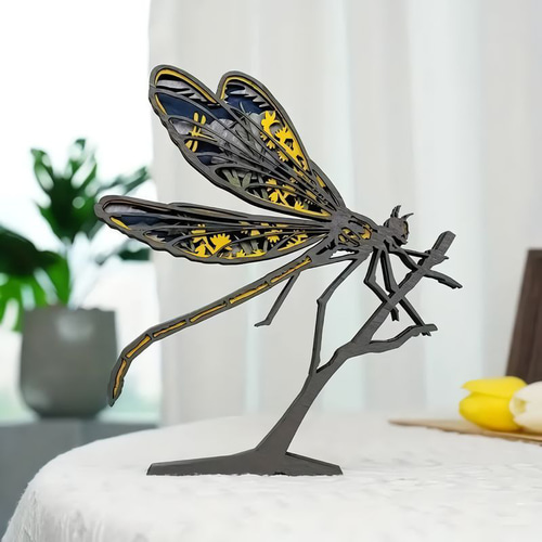 トンボのオーナメント Amazon.co.jp: CRAFTLZ メカニカル パンク メタリック トンボ 3D