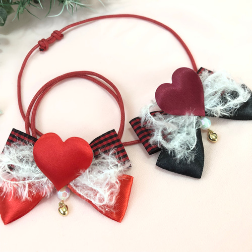 送料無料】♥️バレンタインハートチェックリボン♥️業務用【20本