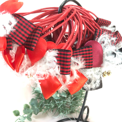 送料無料】♥️バレンタインハートチェックリボン♥️業務用【20本