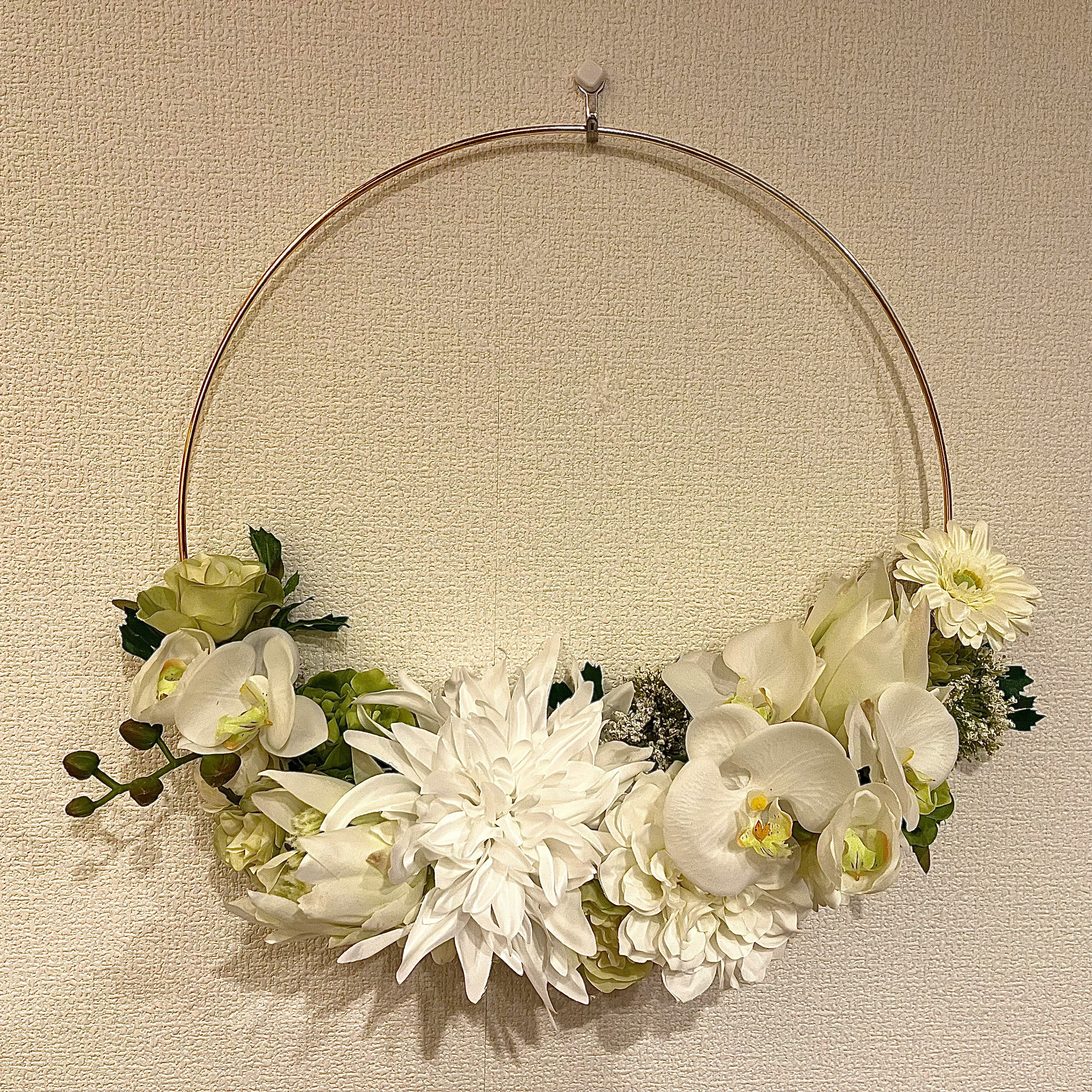 ♦︎送料無料♦︎ フープブーケ　ブートニア付き　インテリアにも♪