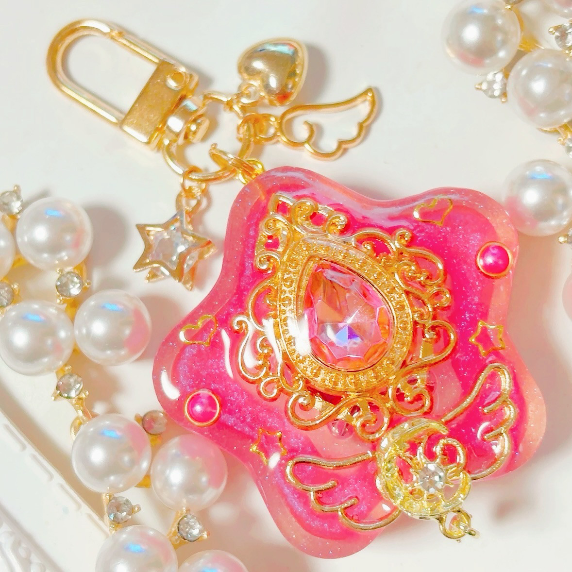 シャカシャカキーホルダー springダブル桜シェイカーキーホルダー 楽天