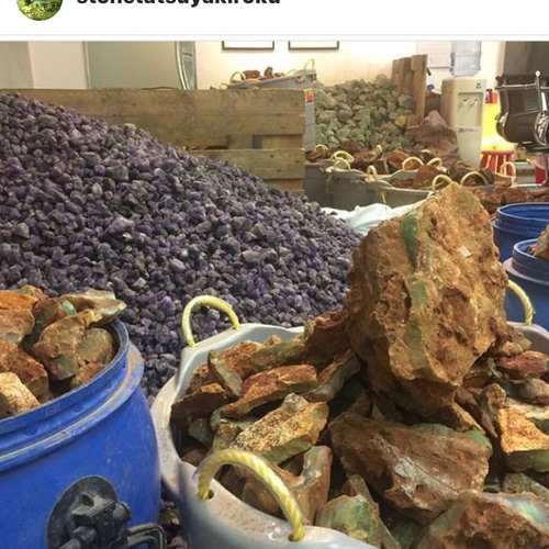 ペルー産 ナチュラル クリソコラ原石 10個 Peruvian Chrysocolla 10pcs