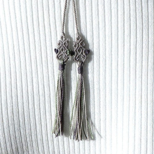 グリーンアベンチュリンのマクラメネックレス「エタンセル」B