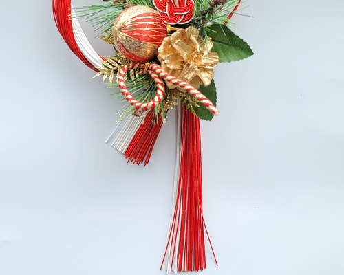 紅白梅べっぷ しめ縄 2025しめ縄 注連縄 しめ縄リース 正月飾り 注連縄