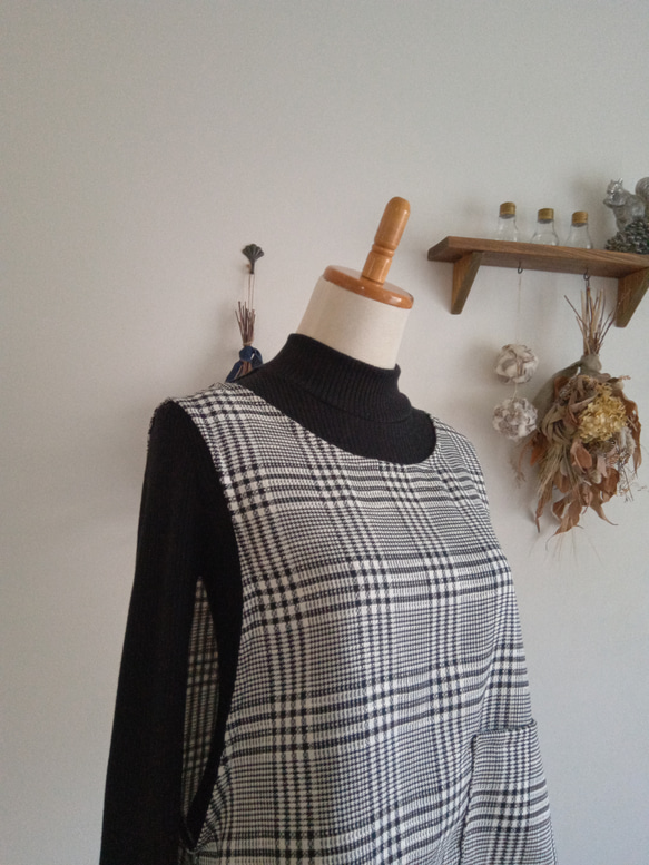 ファンシークロスグレンチェックベスト 5枚目の画像