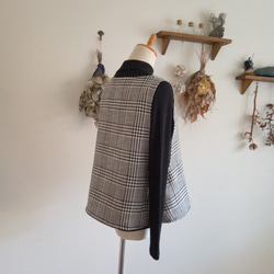 ファンシークロスグレンチェックベスト 4枚目の画像