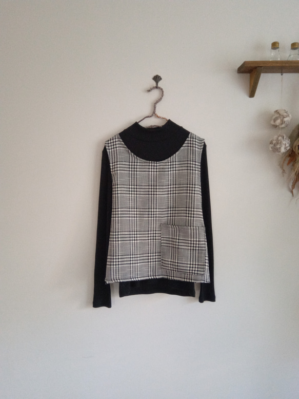 ファンシークロスグレンチェックベスト 6枚目の画像