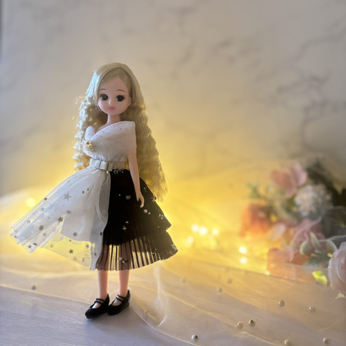 お出かけパーティドレス ※リカちゃん・ブライスアウトフィット・1/6