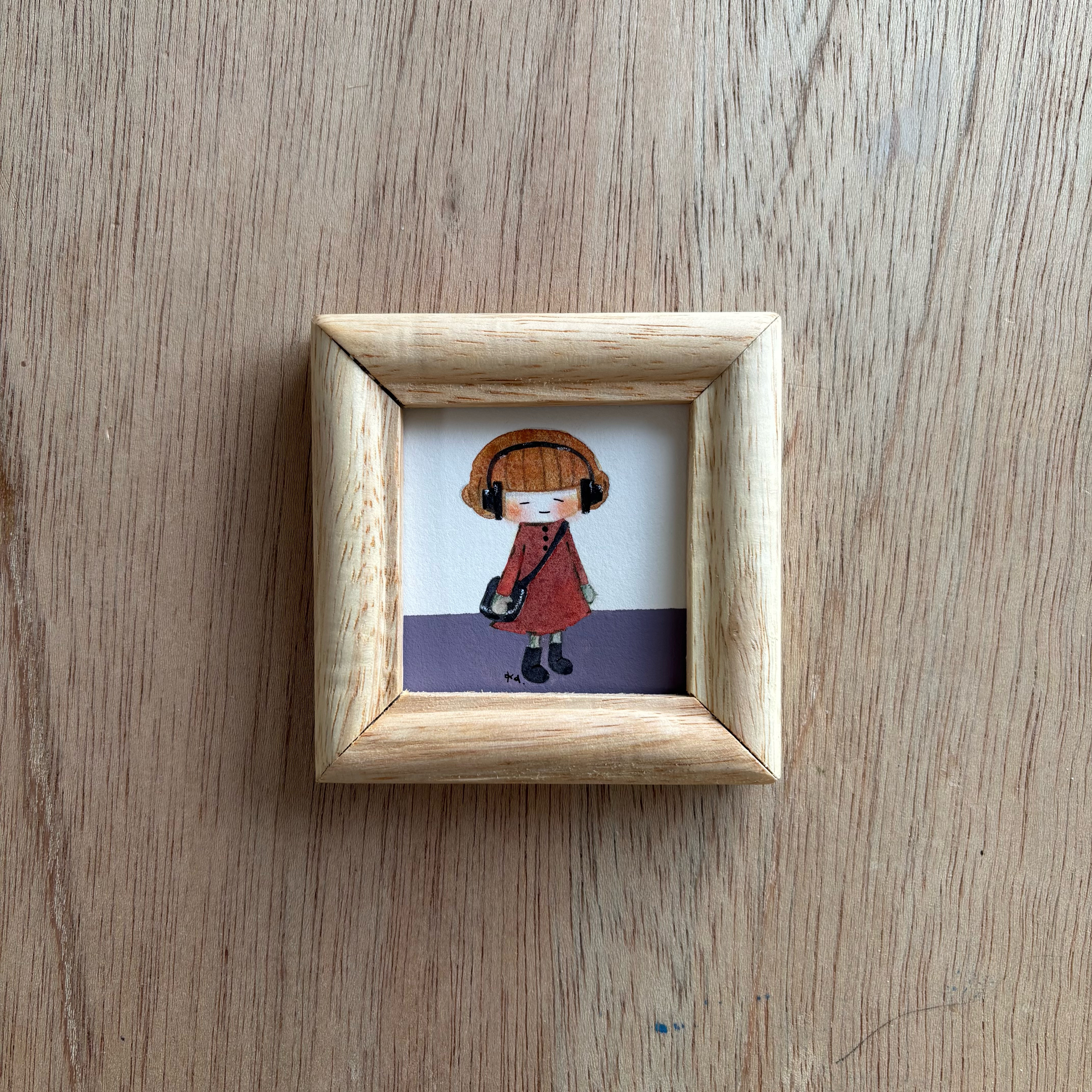 「ヘッドホン」ミニ額　原画