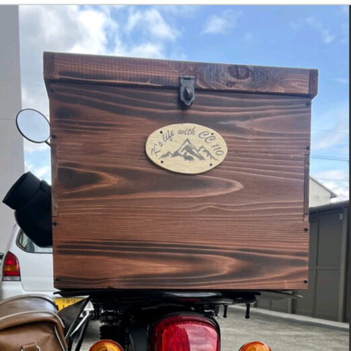 ハンターカブやクロスカブ、スーパーカブに最適！ 大容量な木製リア