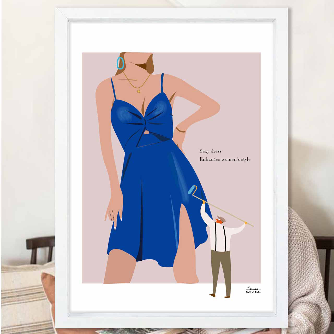 左利きのアーティスト3　イラスト　お気に入り8000突破　ポスター  A4　アートポスター　3264