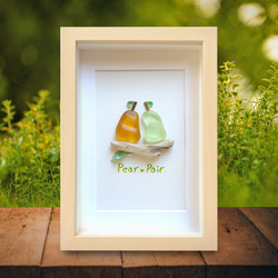 鏡餅〉シーグラスアート その他アート moon 通販 16764995｜Creema