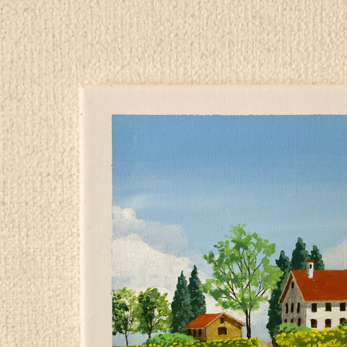 ひまわりの道】アクリル画 F3 風景画 絵画 原画 花の絵 - 絵画 ひまわりの道】アクリル画 F3 風景画 絵画 原画 花の絵 - 絵画