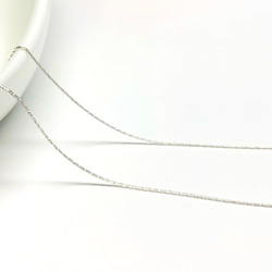 【Silver925ネックレス】40cm ビーディングチェーン 0.5mm幅　ハンドメイド素材 1枚目の画像