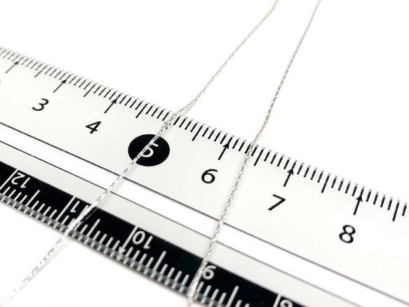 【Silver925ネックレス】40cm ビーディングチェーン 0.5mm幅　ハンドメイド素材 4枚目の画像