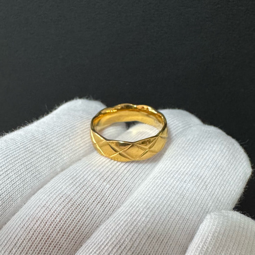 クラッシュトゲトゲスパイクリング約13.5号 ピンクゴールドカラー