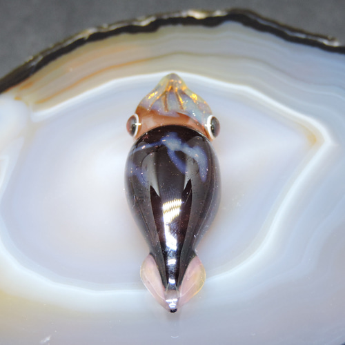 いか　ガラス細工 ガラスの造形・ちっこいイカ 8杯目 その他置物 硝子細工屋 通販