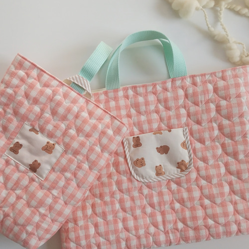 楽天市場】シューズケース 上履き入れ 女の子 チェック×ハート (C24336