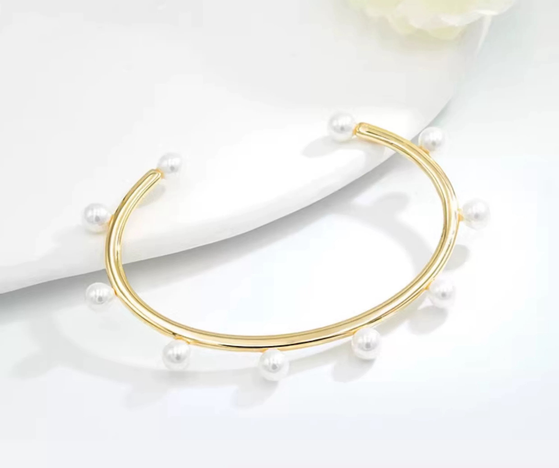パール　バングル　ゴールド　シルバー