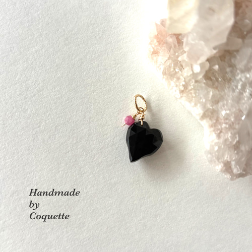 宝石質シトリン ぷっくりハート チャーム 役立っ 