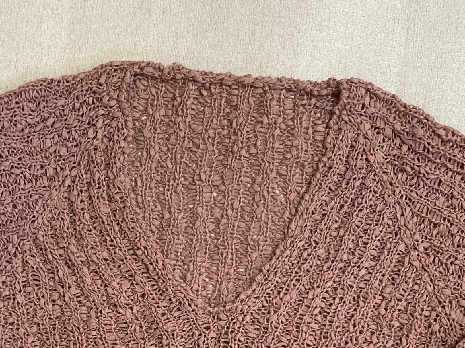 V ネックサマープルピンク