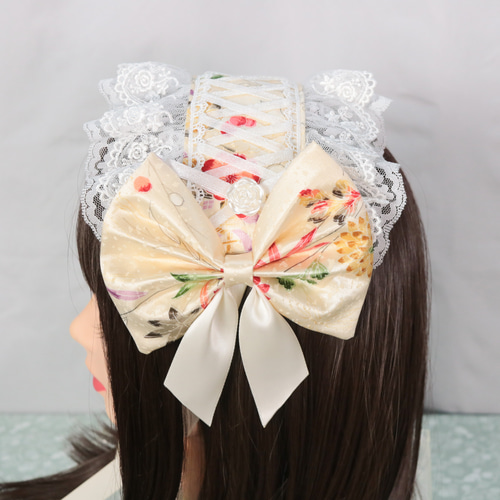 花麹×pretty ヘッドドレス ロリータ 和ロリ 成人式 ヘッドドレス