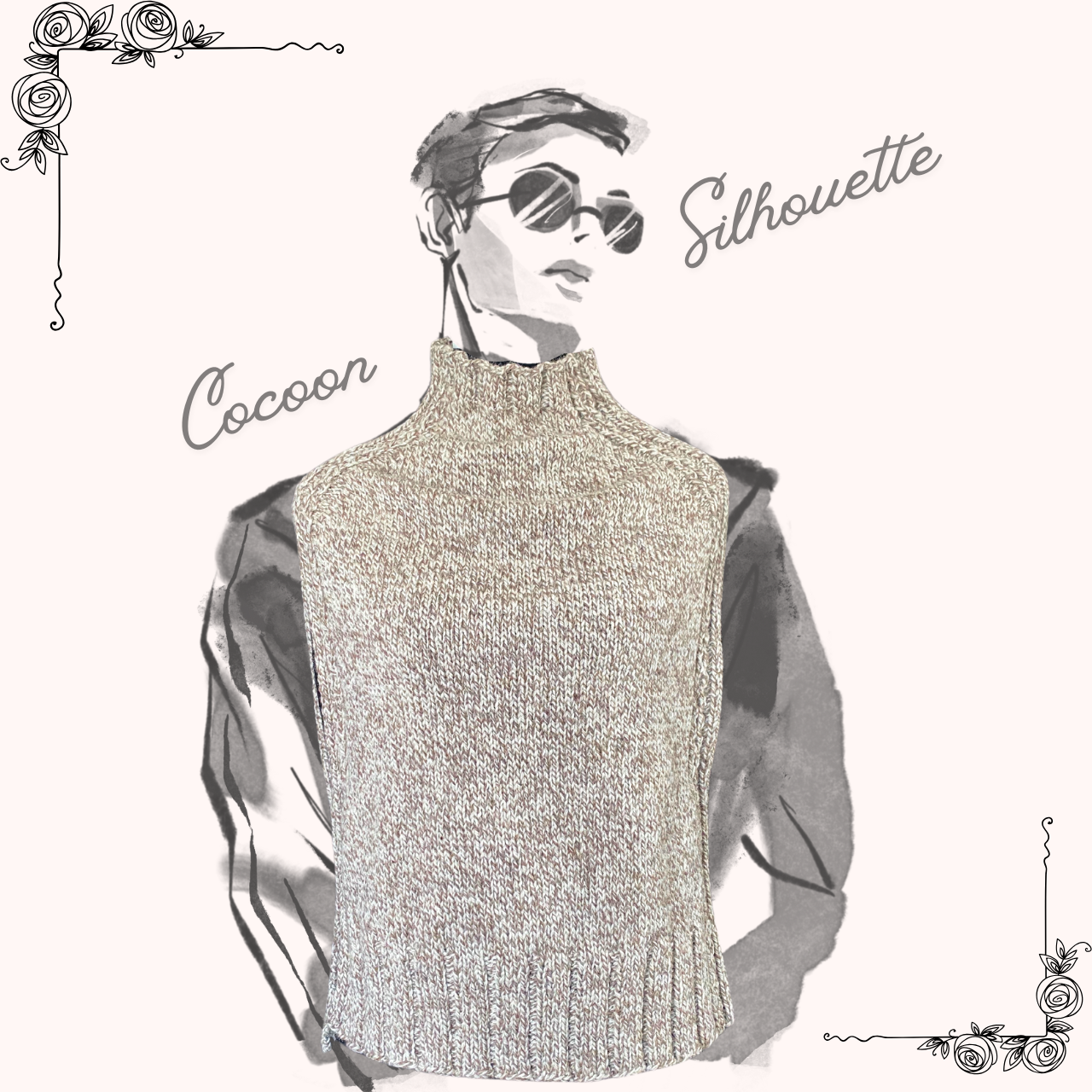 コクーンシルエットのベスト