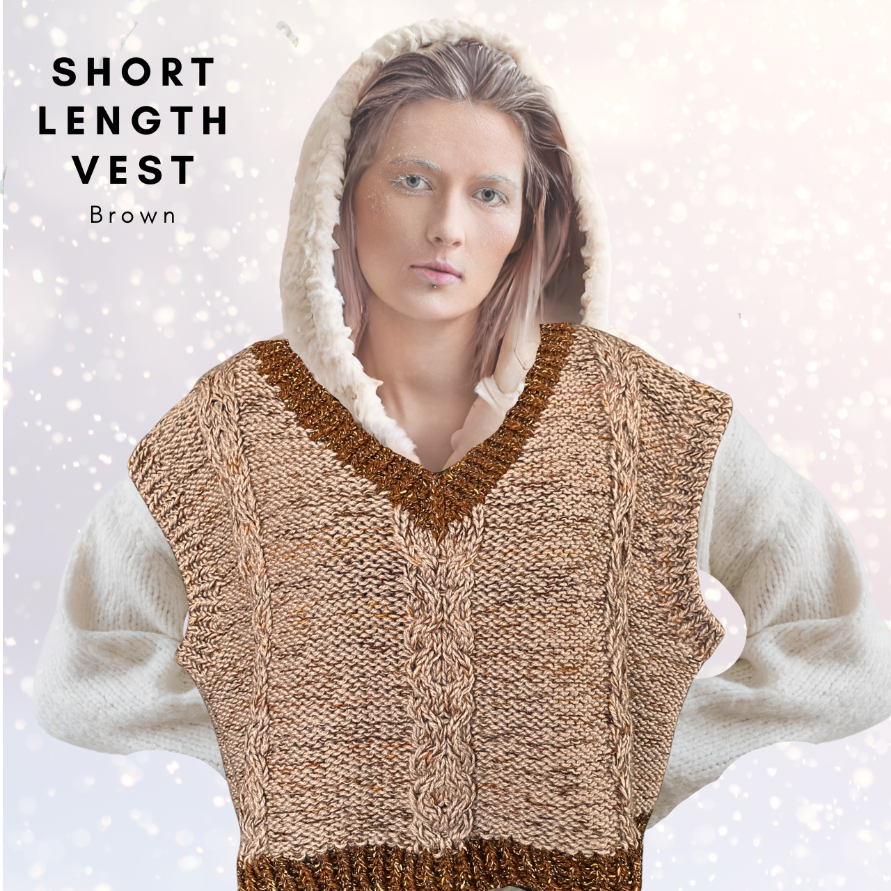 ラフシルエットのショート丈ベスト　unisex