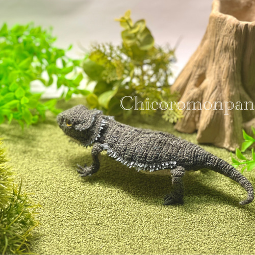 【大注目】 あみぐるみ フトアゴヒゲトカゲ shop Chicoromonpan あみぐるみ レイアウト用品