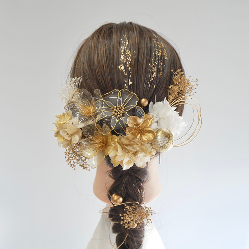 A36 アメリカンフラワー 髪飾り 成人式 卒業式 結婚式 前撮り 袴
