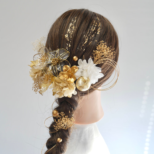 A009 アメリカンフラワー 髪飾り 成人式 卒業式 結婚式 前撮り 袴 打掛