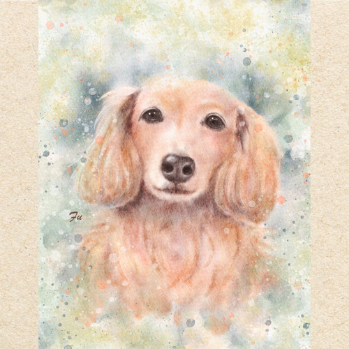 ペット似顔絵 犬 猫 絵 うちの子 イラストオーダー イラスト 染矢敦子